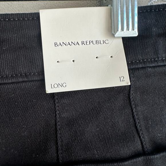 Banana Republic LONG The Weekender Slim Barrel Leg Pant Black 12 713475 - Picture 8 of 13